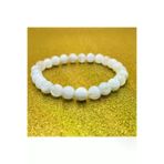 ART LİFE DOĞALTAŞ Natural Stones artlife6000335 Sertifikalı Selenit 8Mm Elastik Misinalı Doğal Taş Bileklik
