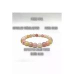 ART LİFE DOĞALTAŞ Natural Stones artlıfe600476 Oniks & Beyaz Çek Kristali (Termal Kuvars) Doğaltaş Sevgili Bilekliği