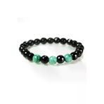 ART LİFE DOĞALTAŞ Natural Stones artlıfe9000278 Unisex Siyah Yeşil Oniks Malakit Doğal Taş Tasarım Bileklik