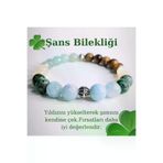 ART LİFE DOĞALTAŞ Natural Stones artlise025 Şans Bilekliği Doğaltaş Unisex Tılsım Bilekliği Akuamarin, Krizopraz, Kaplangözü, Aventurin, Sitrin