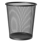 art moon Mesh | 699768 | Kağıt Sepeti File Çöp Kovası Siyah Ofis | Çelik, Siyah | 12 L Kapasite | 26,5 x 29,5 cm
