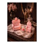 ART Mum el yapımı sevgililer günü parafinsiz bitkisel tealight koltuk 3lü set kahve kokulu hediyelik Pembe