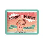 Art Nobody Is Perfect Kabartmalı Metal Duvar Panosu