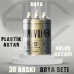 Art Of Colour 3D Baskı Sprey Boya+Plastik Astar+Dolgu Astarı - 400 ML - PARLAK SİYAH