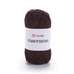 Art of Yarn Polyester Makrome Kordon 2 mm x 142 Metre (450 ft) Tığ Makrome Halat Çanta El Sanatları Duvar Naylon Polipropilen Askılar Hilo String Sicim Halı İplik Örgü 1 Skein Koyu Kahverengi 9157
