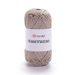 Art of Yarn Polyester Makrome Kordon 2 mm x 142 Metre (450 ft) Tığ Makrome Halat Çanta El Sanatları Duvar Polipropilen Askılar Hilo String Sicim Halı İplik Örgü 1 Skein için Hediye Sıcak Bej 9156