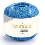 Art of Yarn Twinkle Metalik Parıltılı İplik Parlak İnce 1 Hafif parmak ağırlığı kamgarn altın gümüş, Tığ Örgüsü için, 25g 25 g, 175 yard Yumuşak El İşi Şal Hırka Çanta Parlak Simli Gümüş 921