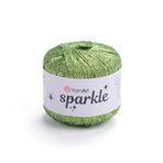 Art of Yarn Twinkle Metalik Parıltılı İplik Parlak İnce 1 Hafif parmak ağırlığı kamgarn altın gümüş, Tığ Örgüsü için, 25g 25 g, 175 yard Yumuşak El İşi Şal Hırka Çanta Parlak Simli Gümüş 930
