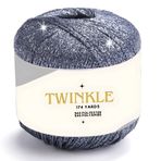 Art of Yarn Twinkle Metalik Parıltılı İplik Parlak İnce 1 Hafif parmak ağırlığı kamgarn altın gümüş, Tığ Örgüsü için, 25g 25 g, 175 yard Yumuşak El İşi Şal Hırka Çanta Parlak Simli Gümüş 957