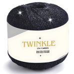 Art of Yarn Twinkle Metalik Parıltılı İplik Parlak İnce 1 Hafif parmak ağırlığı kamgarn altın gümüş, Tığ Örgüsü için, 25g 25 g, 175 yard Yumuşak El İşi Şal Hırka Çanta Parlak Simli Gümüş 960