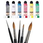 Art Picasso Artdeco Akrilik Boya Ana Vrenkler 6 x 140 ml ve Fırça Seti 5'li