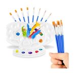 Art Picasso Boyama Fırçası Palet Seti, Aster Oval Boya Tepsisi Paletleri ve Naylon Boya Fırçaları Seti,
