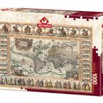 Art Puzzle 1000 Parça Eski Dünya Haritası Puzzle