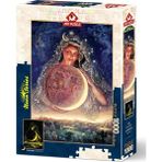 Art Puzzle 1000 Parça Neon Puzzle Ay Tanrıçası Hobi Kitabı Eğlenceli Aktivite