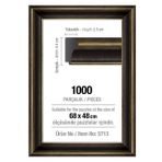 Art Puzzle 1000 Parça Siyah 68x48 cm 43 mm Puzzle Çerçevesi