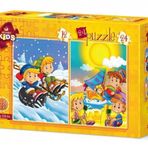 Art Puzzle 12+24 Parça Mevsim Yaz-Kış Puzzle