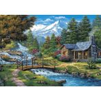 Art Puzzle 2000 Parça İki Küçük Şelale Manzaralı Zorlu Puzzle Aksesuarı 96x68 cm
