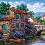 Art Puzzle 500 Parça Çiçekli Kanal Puzzle