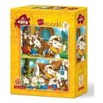 Art Puzzle 5552 12+24 Parça Sevimli İnekler Puzzle