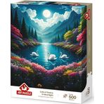 Art Puzzle Ay Işığında Kuğular Gölü 500 Parça Puzzle