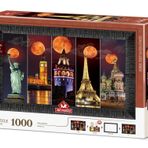 Art Puzzle Kanlı Ay 1000 Parça Çerçeveli Puzzle