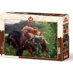 Art Puzzle Merhametsiz Güzel Kadın 2000 Parça Puzzle Eğlenceli Tasarım 3+ Yaş Aralığı