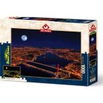 Art Puzzle Üç Köprü Bosphorus 1000 Parça Eğitici Neon Puzzle +12 Yaş İçin Eğlenceli Tasarım