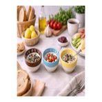 ART Seramik 3lü set geleneksel otantik Türk Osmanlı motifli dekoratif hediyelik şekerlik kase 5x8x8 Çok Renkli