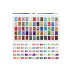 Art Tone Plastik Kutuda Profesyonel Tablet Sulu Boya Set 60 Adet Renk Metalik Renkler Glitter Katı Iridiscent