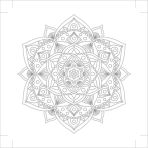 Art Tuval Mandala Desen 1 Tuval 40x40 cm