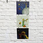 Art ve Gift Küçük Prens Kabartmalı Baskılı 3'lü Tablo The Little Prince