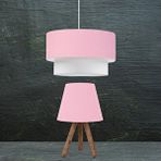 Art ve Gift Pasta Sarkıt Avize Ve Tripod Ahşap Ayaklı Abajur İkili Takım Pembe