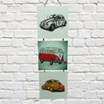 Art ve Gift Retro Time Woswos Kabartmalı Baskılı Mdf 3'lü Tablo