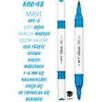 Art-X Çift Uçlu Akrilik Marker Çizim Kalemi Her Yüzeye Uygun Kalıcı Mürekkep 1-6 mm Uç Kalınlıkları - Metalik