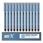 Art-X Pigment Fineliner Teknik Çizim Kalem Seti 12'li