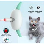 ART3 Şarjlı Otomatik Lazerli Kedi Oyun Tasması - Interaktif Kedi Oyuncağı Ayarlanabilir Silikon Başlık - BEYAZ