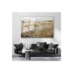 Artarilion Cam Yatay Duvar Tablosu Cam Vintage Papatyalar Ev Ofis Salon Modern Duvar Tablosu