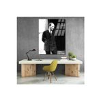 Artarilion Kemal Atatürk Cam Tablo Siyah Beyaz Atatürk Tablosu Dikey Duvar Tablo Ev Ofis Dekoru