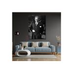Artarilion Siyah Beyaz Atatürk Portresi Kanvas Tablo Mustafa Kemal Atatürk Tablo Modeli Ev Ofis Dekoru