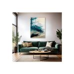 Artarilion Soyut Şık ve Sade Fırça Darbeleri Cam Tablo Modern Tablo Salon Ev Dekorasyon Cam Duvar Tablosu