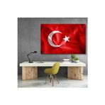 Artarilion Türk Bayrağı Görseli Kanvas Tablo Ev Ofis Okul Tablosu Ay Yıldız Duvar Tablosu