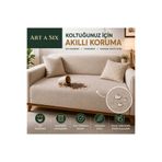 ARTASIX 70*120 cm Premium Sıvı Geçirmez Koltuk Koruyucu | Kaymaz Pati Dostu Yıkanabilir Koltuk Örtüsü