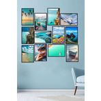 Artavessa 12 Parça Siyah Çerçeve Görünümlü Mdf Tablo Seti 12ARTAVESSA11, 20 x 30