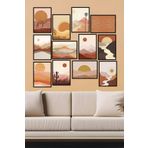 Artavessa 12 Parça Siyah Çerçeve Görünümlü Mdf Tablo Seti 12ARTAVESSA2, 15 x 20