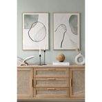 Artavessa 2 Parça Ahşap Çerçeve Görünümlü Mdf Tablo Seti, 33 x 48