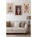 Artavessa 3 Parça Ahşap Çerçeve Görünümlü MDF Poster Tablo Seti - Set 02, 15 x 20