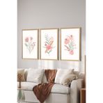 Artavessa 3 Parça Ahşap Çerçeve Görünümlü MDF Poster Tablo Seti - Set 100, 33 x 48
