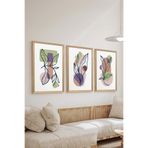 Artavessa 3 Parça Ahşap Çerçeve Görünümlü MDF Poster Tablo Seti - Set 102, 20 x 30