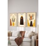 Artavessa 3 Parça Ahşap Çerçeve Görünümlü MDF Poster Tablo Seti - Set 108, 20 x 30