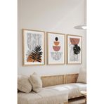 Artavessa 3 Parça Ahşap Çerçeve Görünümlü MDF Poster Tablo Seti - Set 114, 15 x 20